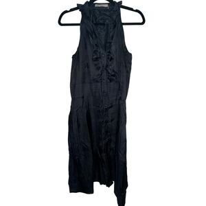 7 For All Mankind Black Sleeveless Halter Dress Size M